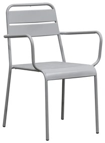 BRIO Πολυθρόνα-Pro Στοιβαζόμενη, Μέταλλο Βαφή Cool Grey 4C 57x58x84cm Ε544,1