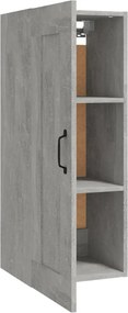 vidaXL Ντουλάπι Κρεμαστό Γκρι Σκυροδέματος 35x34x90 εκ. Επεξ. Ξύλο