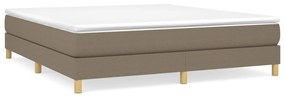 vidaXL Κρεβάτι Boxspring με Στρώμα Taupe 160x200 εκ. Υφασμάτινο