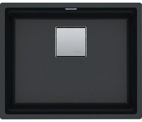 Franke Kubus 2 KNG 110-52 Matte Black Υποκαθήμενος Γρανιτένιος Νεροχύτης 60cm