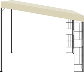 vidaXL Κιόσκι Επιτοίχιο 3 x 3 μ. Κρεμ Υφασμάτινο