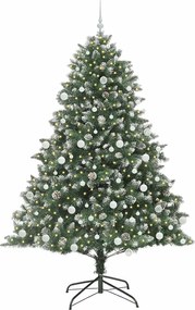 vidaXL Τεχνητό Χριστουγεννιάτικο Δέντρο με 300 LED Πράσινο 210 cm