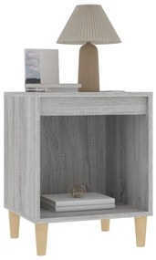 vidaXL Κομοδίνο Γκρι Sonoma 40x35x50 εκ.