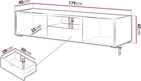 Έπιπλο τηλεόρασης Cyliza