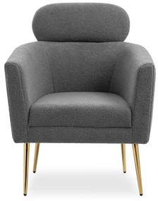 MELISA  leisure armchair cream / gold DIOMMI V-CH-MELISA-FOT-POPIEL