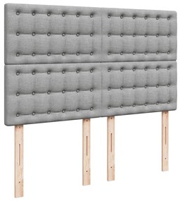 ΚΡΕΒΑΤΙ BOXSPRING ΜΕ ΣΤΡΩΜΑ ΑΝΟΙΧΤΟ ΓΚΡΙ 140X200 ΕΚ. ΥΦΑΣΜΑΤΙΝΟ 3294393