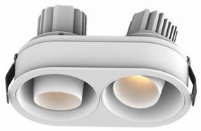 Downlight Οροφής Χωνευτό 2xLED 10W IP44 3000K Zambelis-S175-Λευκό S175