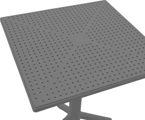 Τραπέζι Groovy pakoworld pp διατρητο ανθρακί 60x60x76εκ