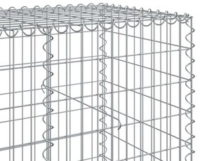 Συρματοκιβώτιο με Κάλυμμα 1100x100x100 εκ. Γαλβανισμένο Χάλυβα - Ασήμι