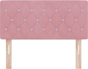 vidaXL LED κεφαλάρι με φώτα λωρίδας LED Ροζ 100 cm Πολυεστέρας