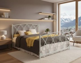 Κρεβάτι Ερμής-90x200-Λευκό-Με ποδαρικό