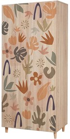 Ντουλάπα Παιδική Δίφυλλη Lidya 869VEL8671 90x52x192cm Multi Two Door
