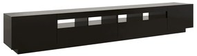 vidaXL Έπιπλο Τηλεόρασης με LED Μαύρο 260 x 35 x 40 εκ.