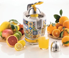 Πρέσα εσπεριδοειδών Ariete Positano JUICER 0413/0P, 85W, Μεταλλικό σώμα, Αθόρυβη λειτουργία, 2 εξαρτήματα, Λευκό/Κίτρινο