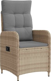 vidaXL Σετ Εξωτερικής Τραπέζης 9 pcs Μπέζ και Ανοιχτό Γκρι