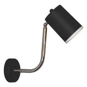 Φωτιστικό Τοίχου - Απλίκα HL-3552-1 MOLLY NICKEL &amp; BLACK WALL LAMP - 51W - 100W - 77-3950