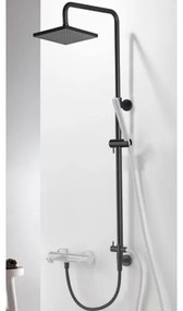 Eurorama Black Matt Τετράγωνη κεφαλή 20x20 και κολώνα 51400S-400