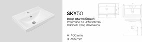 Νιπτήρας Λευκό PRECISE 50x38x5