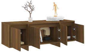vidaXL Έπιπλο Τηλεόρασης Καφέ Δρυς 120x30x40,5 εκ. Επεξ. Ξύλο