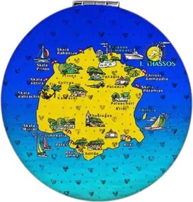 Καθρέπτης τσέπης Souvenir - Σετ 12pcs - Thassos - 7*7*3cm - 871854