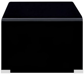 vidaXL Τραπεζάκι Σαλονιού Μαύρο 98 x 45 x 31 εκ. από Ψημένο Γυαλί