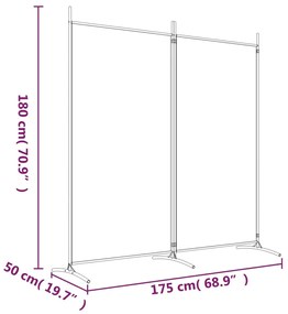 ΔΙΑΧΩΡΙΣΤΙΚΟ ΔΩΜΑΤΙΟΥ ΜΕ 2 ΠΑΝΕΛ ΜΑΥΡΟ 175X180 ΕΚ. ΑΠΟ ΎΦΑΣΜΑ 350261