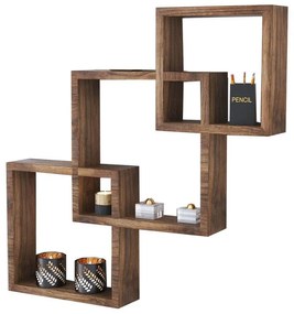 Ραφιέρα τοίχου Maas χρώμα καρυδί 33x8.5x33εκ 33x8.5x33 εκ.