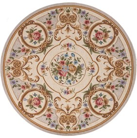 Χαλί Canvas Aubuson 514 W Beige-Multi Royal Carpet 150X150cm Round