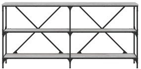 Τραπέζι Κονσόλα Γκρι Sonoma 160x30x75 εκ. Επεξ. Ξύλο/Σίδηρος - Γκρι