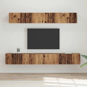 vidaXL Σετ επίπλου τηλεόρασης 5 pcs Παλαιό ξύλο Μέγεθος: Μεσαίο