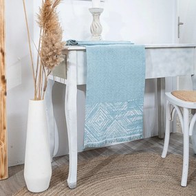 Τραβέρσα Izola 05 Blue Teoran 45X180 Cotton-Polyester