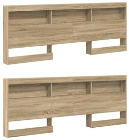 vidaXL Κεφαλάρι Αποθήκης με ράφι Sonoma Δρυς 200 cm Επεξεργασμένο ξύλο