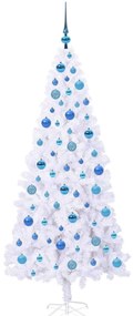 vidaXL Τεχνητό Χριστουγεννιάτικο Δέντρο Λευκό 180 cm PVC και Ατσάλι