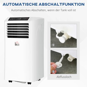 Κινητό κλιματισμό 3 σε 1, με τηλεχειριστήριο, 9K BTU, 24h timer, ABS, λευκό