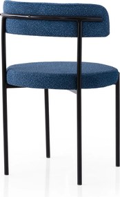 Καρέκλα 2τμχ Μαύρο / Σκούρο Μπλε ROGUS 48,5x50,5x75,5