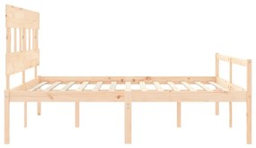 vidaXL Κρεβάτι Ηλικιωμένου με Κεφαλάρι Μασίφ Ξύλο Super King Size