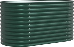 vidaXL Ανεβασμένο Κρεβάτι Πράσινο 160 x 80 x 81 cm Ατσάλι