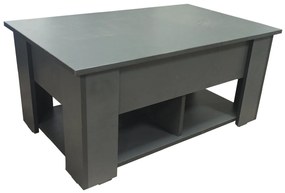 Ορθογώνιο Τραπεζάκι Σαλονιού LYNNE ανθρακί 88x54x0