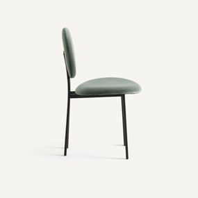 Καρέκλα από μέταλλο και βελούδο, Rossy