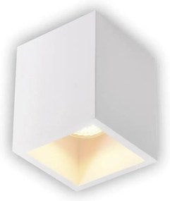Adeleq Σποτ Γύψινο Οροφής Κύβος Ντουί GU10x1 - Max35W 14x14x15cm Λευκό 21-11029