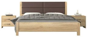 Savvidis Furniture  Κρεβάτι Ν45Δ για στρώμα 160x200 Μελί με Καφέ Τεχνόδερμα BEST-890056