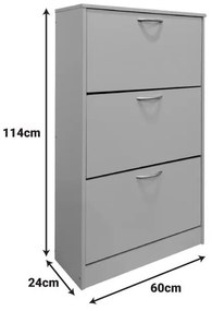 Παπουτσοθήκη Savaz σε ανθρακί απόχρωση 60x24x114εκ 60x24x114 εκ.