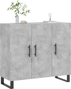 vidaXL Ντουλάπι Γκρι Σκυροδέματος 90x34x80 εκ. Επεξεργασμένο Ξύλο
