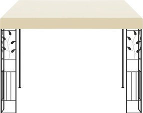 vidaXL Κιόσκι Επιτοίχιο Κρεμ 3 x 3 x 2,5 μ.