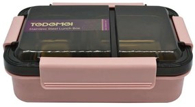 Δοχείο Φαγητού 2 Θέσεων 818846 850ml Pink Ankor Steel,Plastic