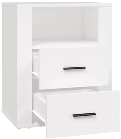 vidaXL Κομοδίνο Λευκό 50 x 36 x 60 εκ. από Επεξεργασμένο Ξύλο