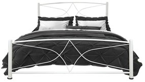 Κρεβάτι Μεταλλικό Andros Λευκό, 160x200 εκ.