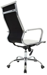 Καρέκλα γραφείου διευθυντή Valter pakoworld λευκό pu 55.5x58x108εκ