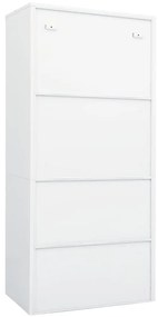 vidaXL Ντουλάπα Λευκή 80 x 50 x 180 εκ. από Χάλυβα
