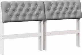 vidaXL Ταπετσαρισμένο κεφαλάρι Ανοιχτό γκρι 140 cm